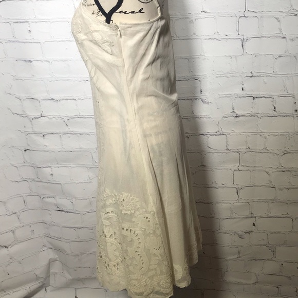 White Mesh Embroidered Dress. Project Alabama. Size 8. - Picture 4 of 8